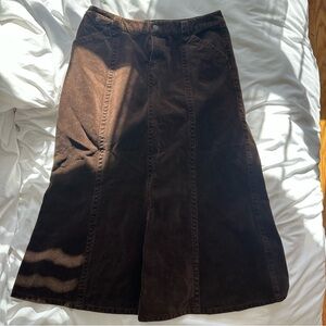 Brown corduroy skirt Eddie Bauer